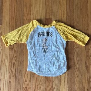 San Diego Padres Kids Yellow and White Raglan Shirt 3T